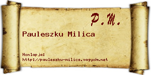 Pauleszku Milica névjegykártya